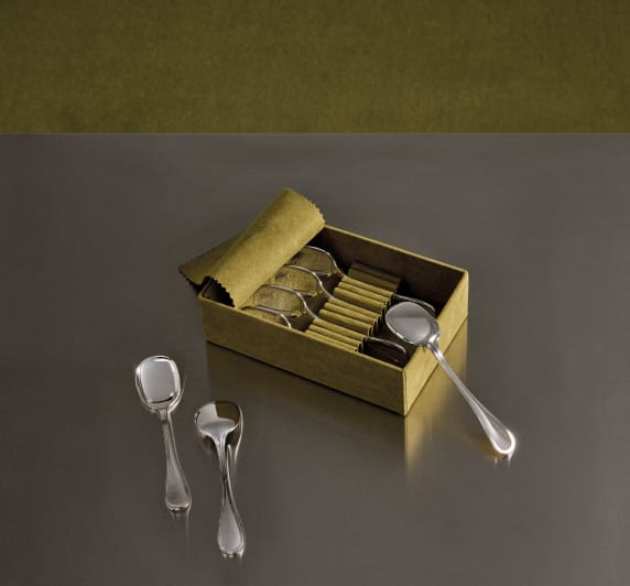 アイスクリームスプーンセット 4ピース シルバーコーティング