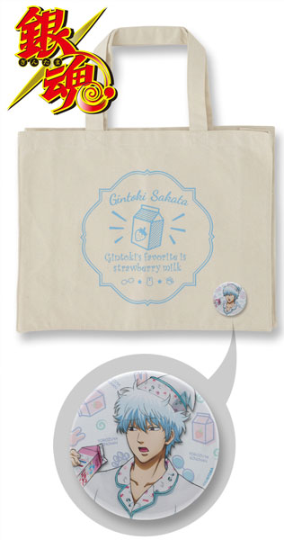 銀魂 パジャマ柄缶バッジ付トートバッグ 坂田銀時[バンダイ]《在庫切れ》