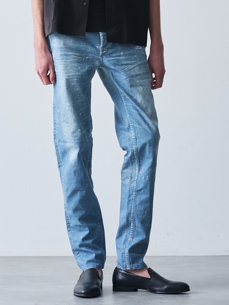 プリント テーパード デニム パンツ / オリジナルバンダナ付き