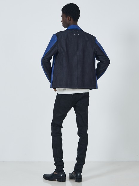レザー×デニム】セミダブル ライダース ジャケット｜OUTLET (MEN'S