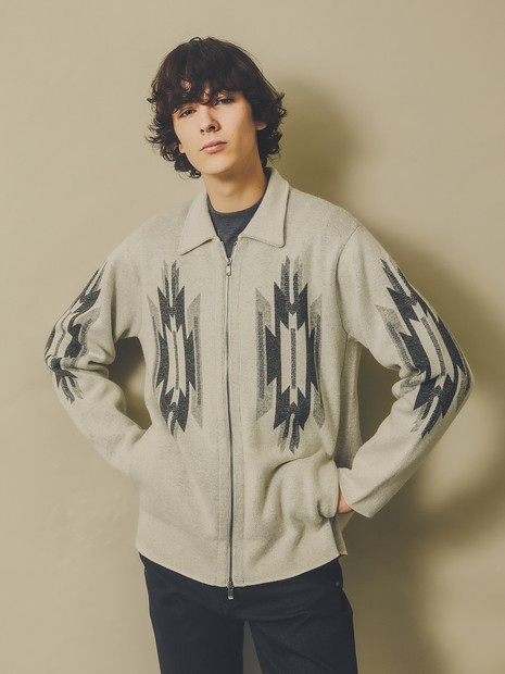 チマヨ柄】ジップ ブルゾン｜OUTLET (MEN'S) / アウトレット