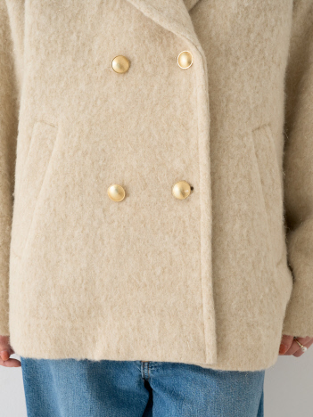 追加4】【一部店舗限定】ラメシャギースライバーPコート/ピーコート