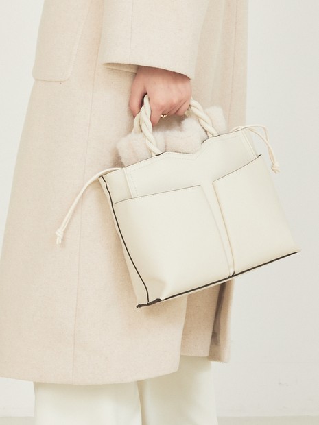 TWISTE/ダブルポケットファー2WAYトート M｜LOWELL Things / ロウェル