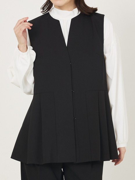 エニデイカセット】タック切り替えジレ/セミオケ/きれいめ/レイヤード