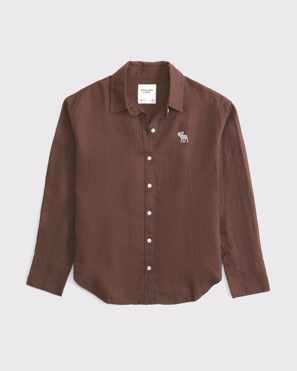 ウィメンズ オーバーサイズ 100%リネン アイコンシャツ | ウィメンズ