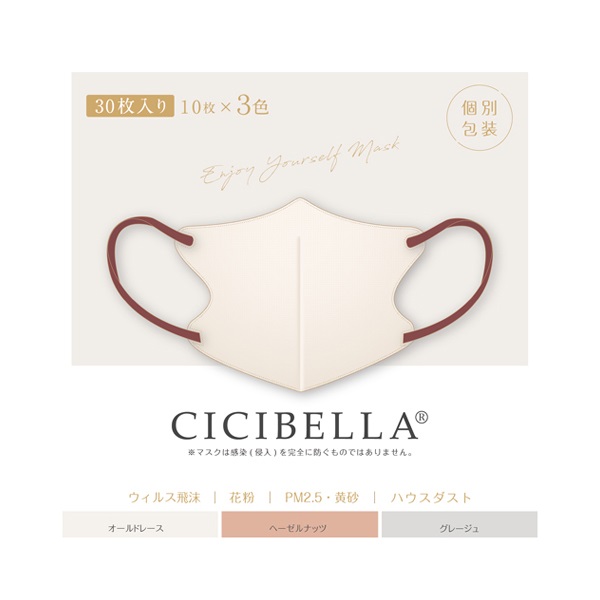 La Bella CICIBELLA 3Dマスク バイカラー アソートボックス C 30枚