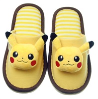 ポケットモンスター マスコット付き 子供外縫いスリッパ ピカチュウ