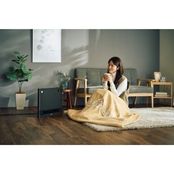 クワッズ 静音パネルDCセラミックヒーター QS563BK ブラック | イオン