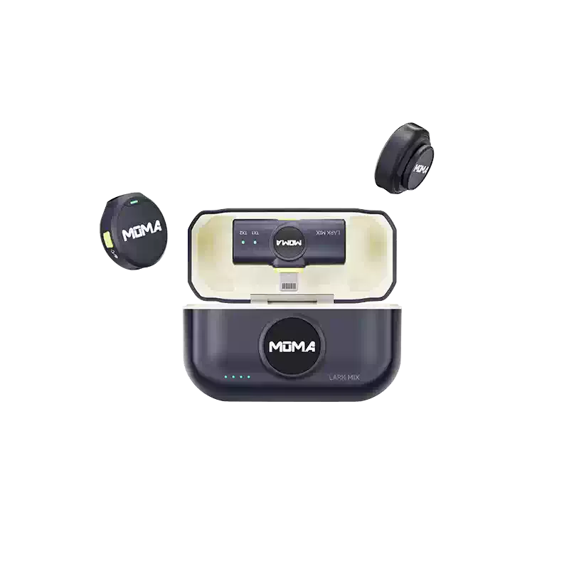 猛玛LARK MIX纽扣领夹无线麦克风直播用一拖二迷你收音