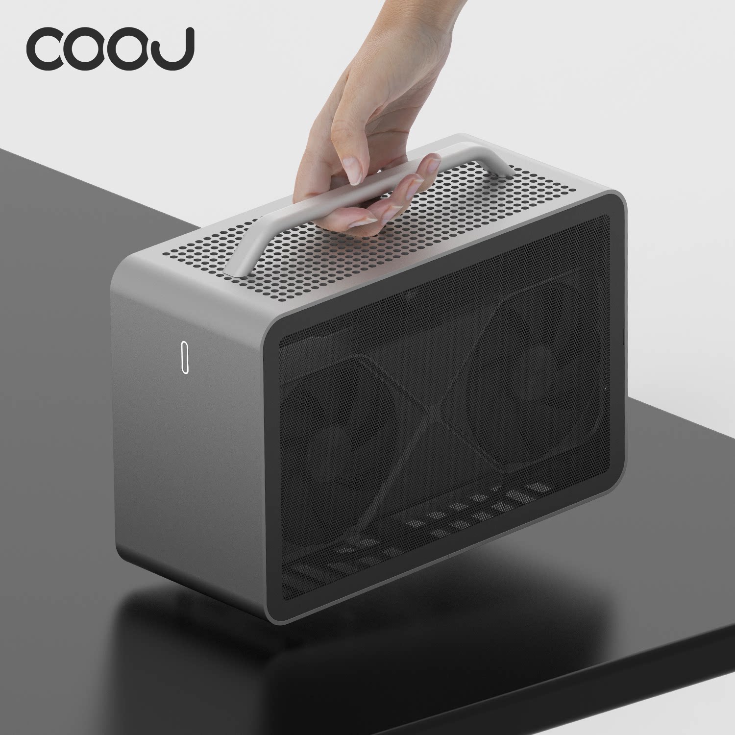COOJ Z18網孔版機箱支援直插水冷與ITX主板的MATX鋁合金一體成型機殼
