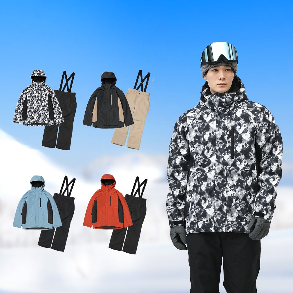 ファブリス メンズ スキー ウェア上下セット ユニ スノーウェア上下