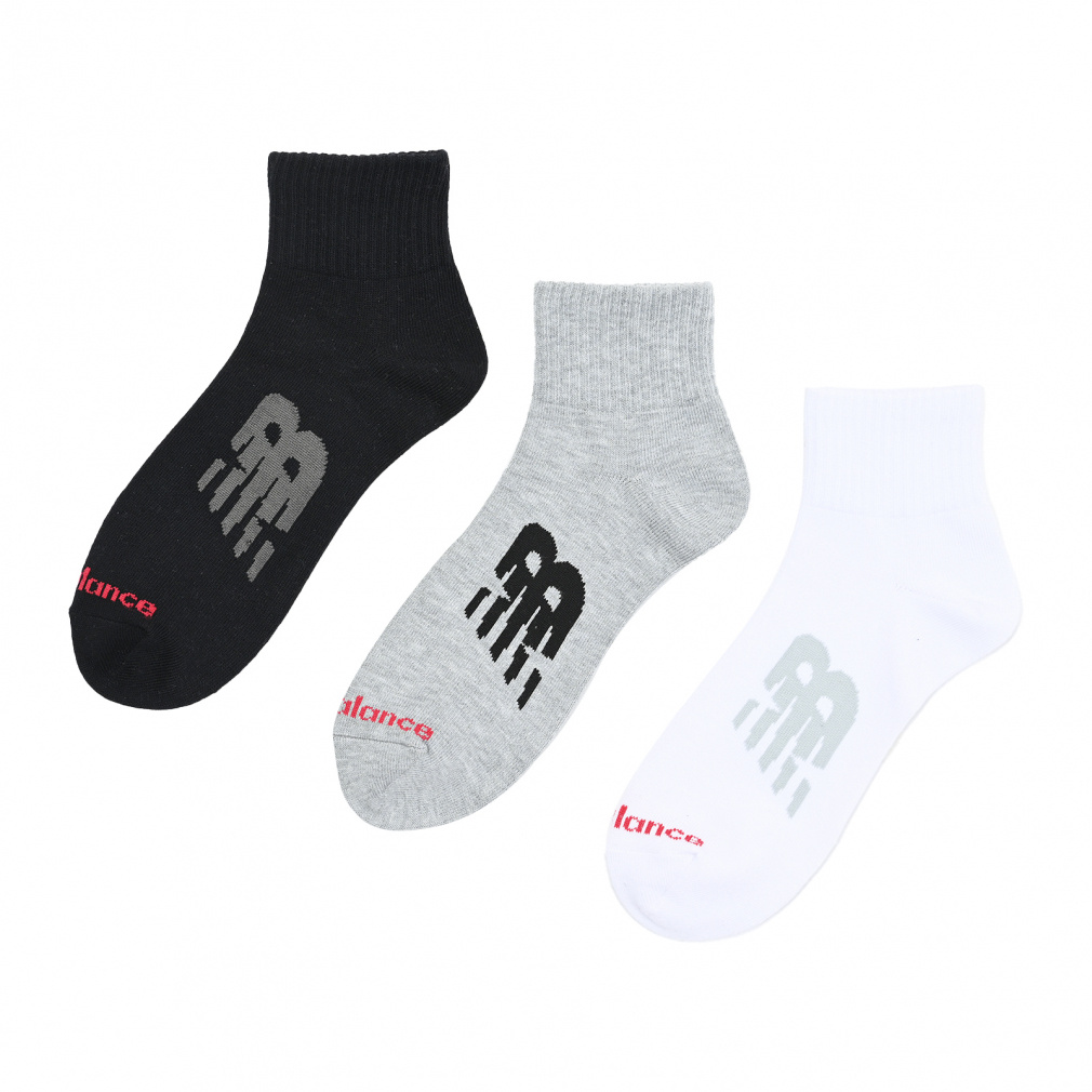 ニューバランス ソックス 靴下 ミッドレングス3Pソックス LAS55637 AS7