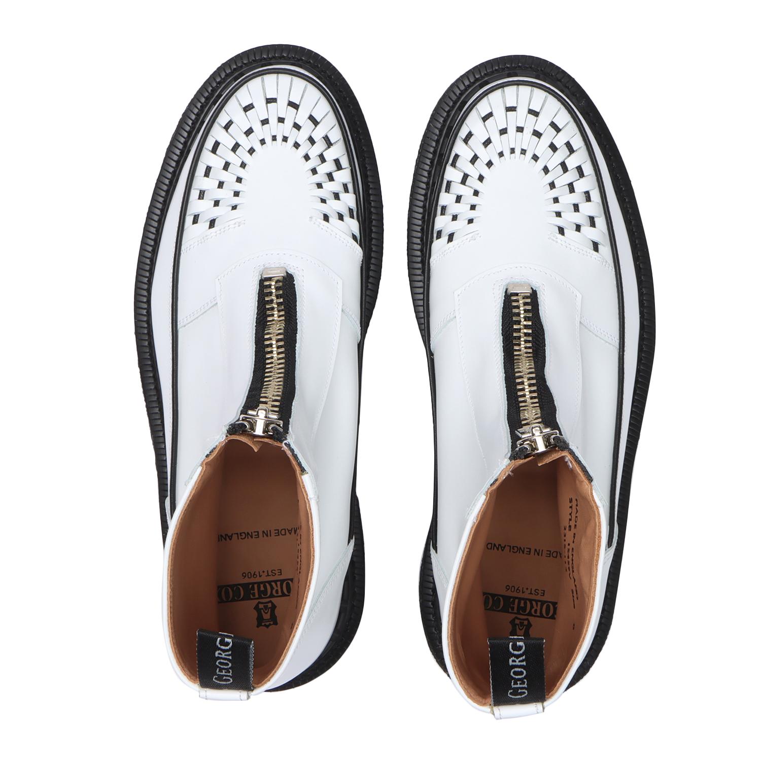 E COX SKIPTON ホワイト サイズ7(26㎝) GEORGE COX SKIPTON ZIP BOOT