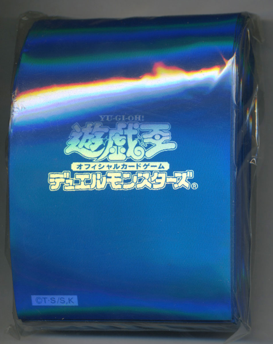 遊戯王 スリーブ 初期ロゴ 青 未開封 遊戯王 初期ロゴ メタリック