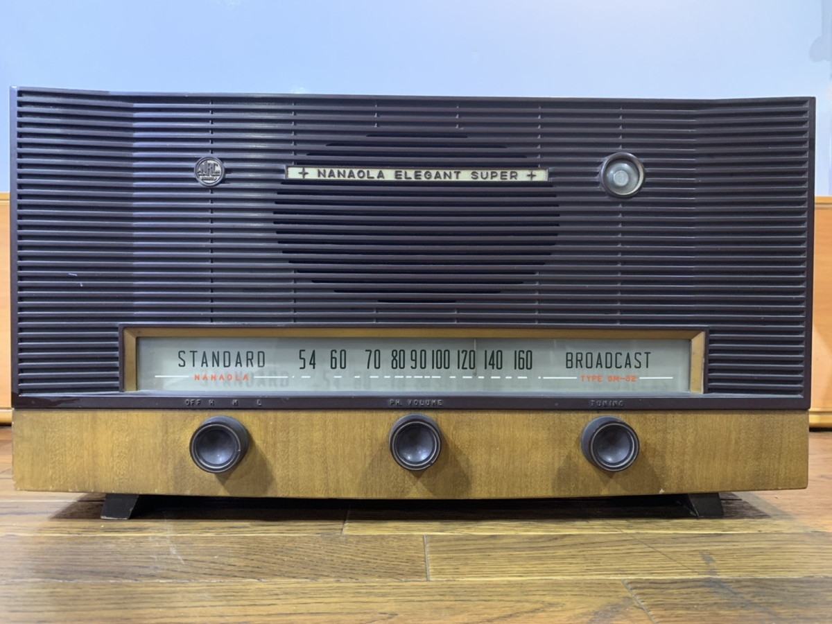 □NANAOLA SUPER ナナオラ 真空管ラジオ 6S-15 ジャンク 昭和レトロ