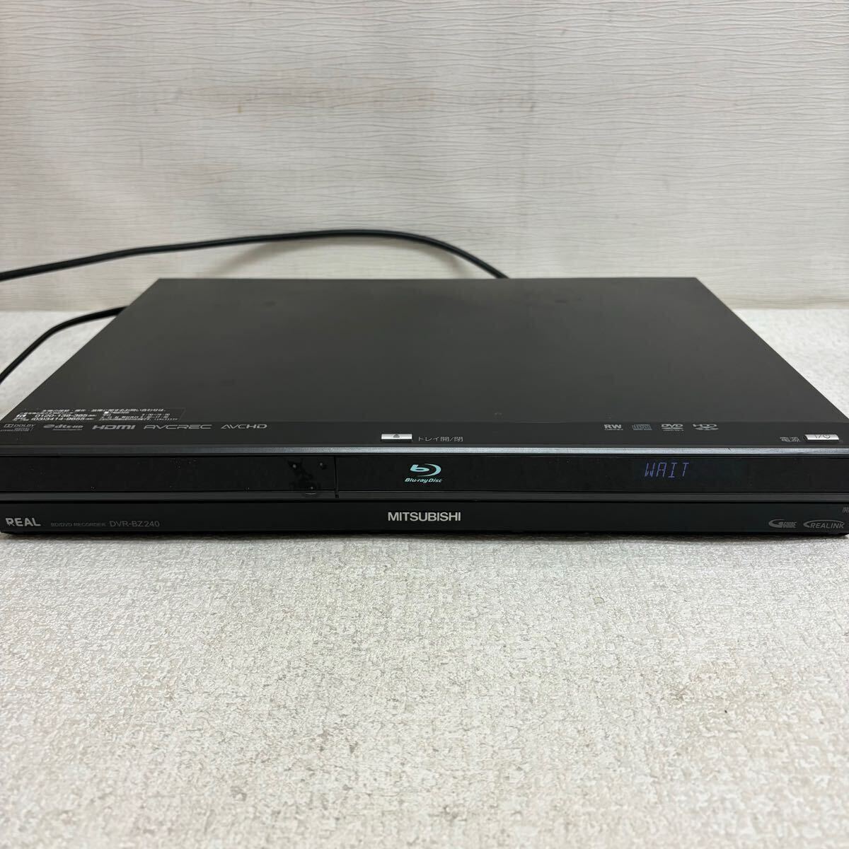 三菱 BDレコーダー DVR-BZ350 リモコン付きジャンク品 三菱 BD