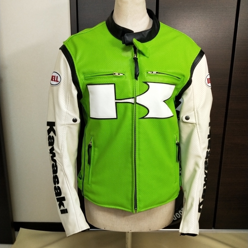 美品 希少 レア品 カワサキ クシタニ コラボ メッシュ ライダース