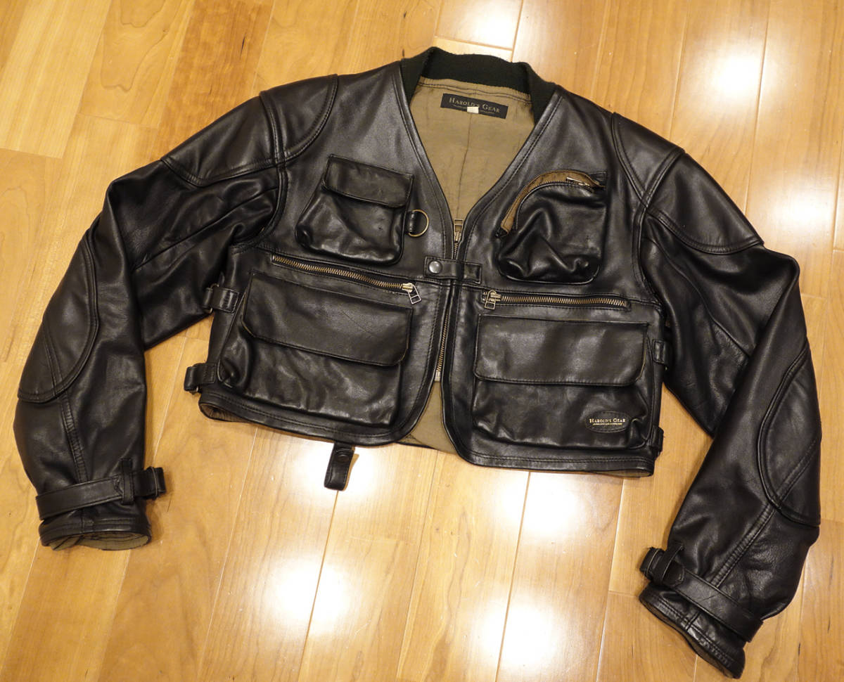 HAROLD'S GEAR ハロルズギア ベリーショートレザージャケット 使用感少