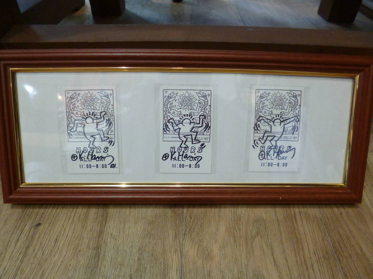 値下げ・キースへリング・サイン入りショップカード 値下げ・キースへ