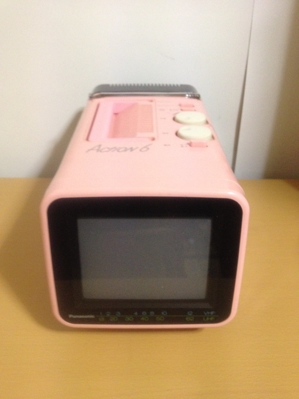 中古】[希少ピンクカラー]Panasonic Action6 TH6-X3V 6型ブラウン管