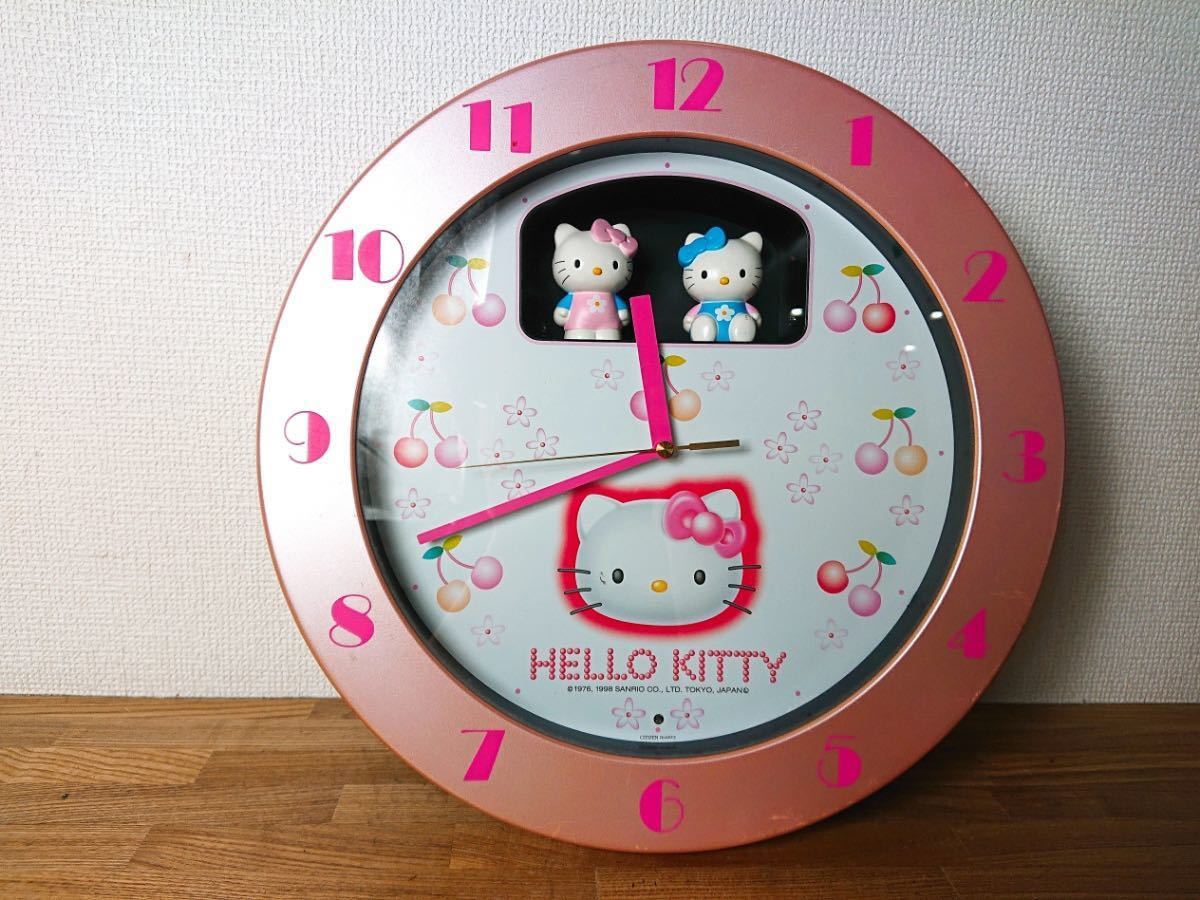 希少！七福きてぃねこ 壁掛け時計 振り子時計 ハローキティ ハロー