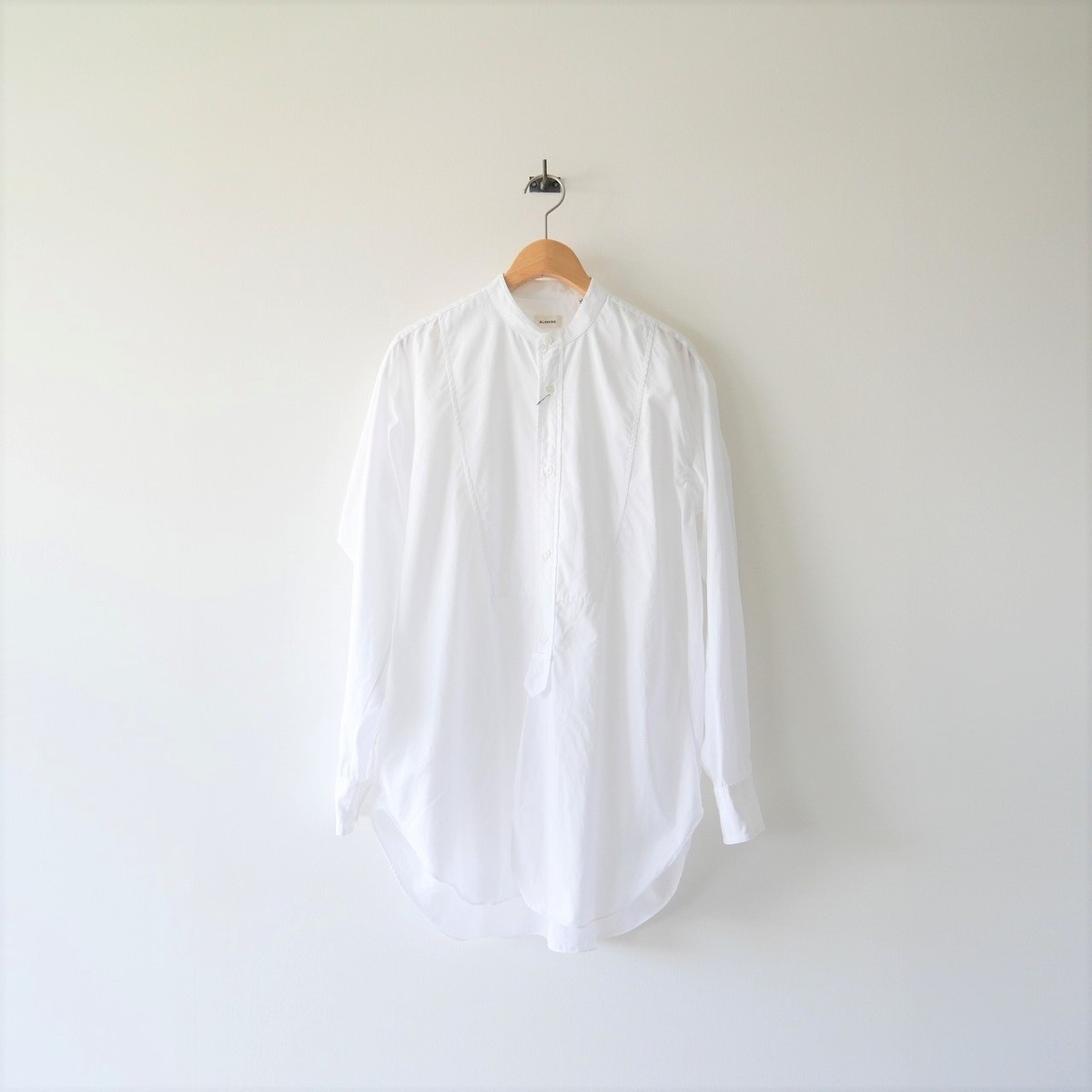 2020SS今季 / BLAMINK ブラミンク コットン バンドカラーシャツ 36