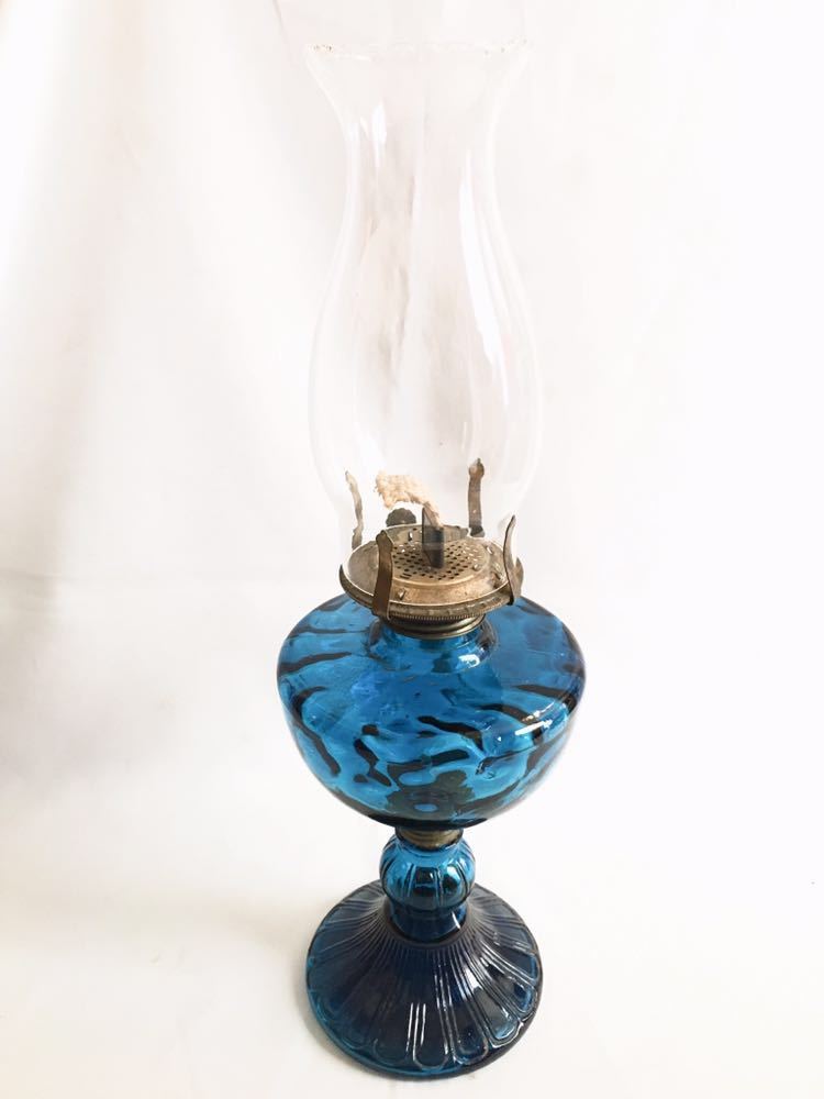 アンティーク オイルランタン フリルガラス 大正ロマン ヴィンテージ