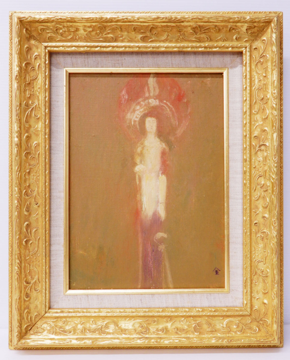作:全和鳳 『百済観音』 F4号 油彩画 作:全和鳳 『百済観音』