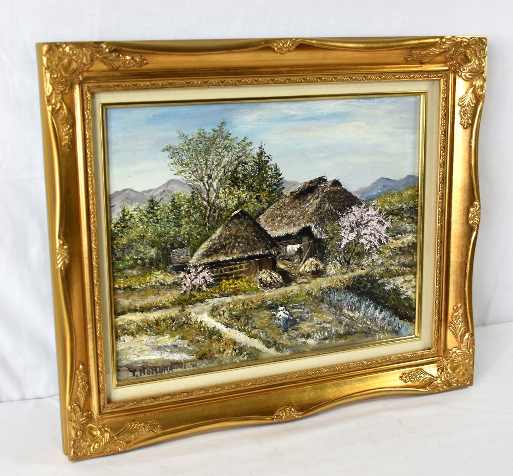 小泊岬を望む」流木の浜(青森)油絵F6(410×318mm)