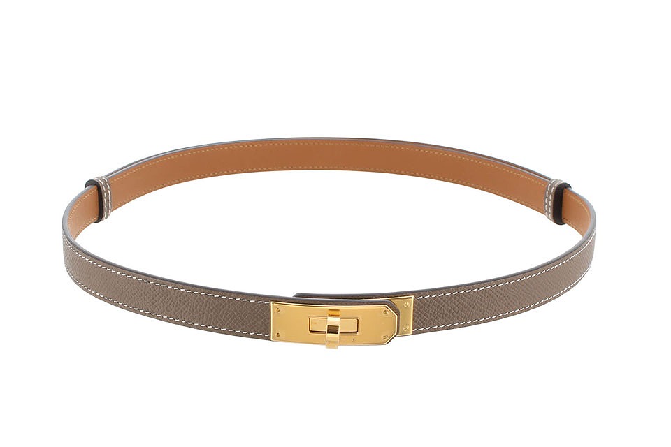 ケリーベルト エプソン エトゥープ ゴールド金具 K刻印 新品