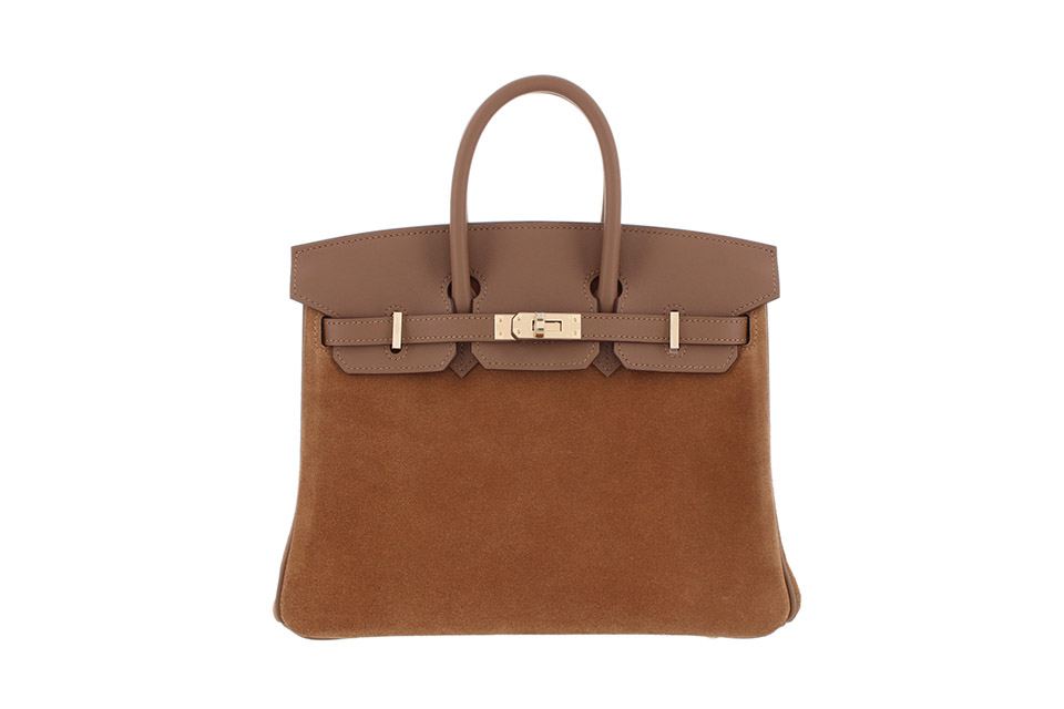 バーキン25 コンビネーション グリズリー(スエード)/スイフト ベージュ