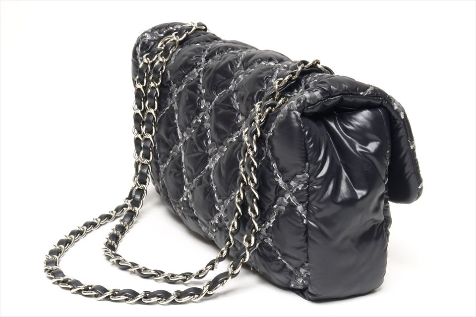 パリビザンス チェーンショルダー ナイロン 黒 A50629 新品同様