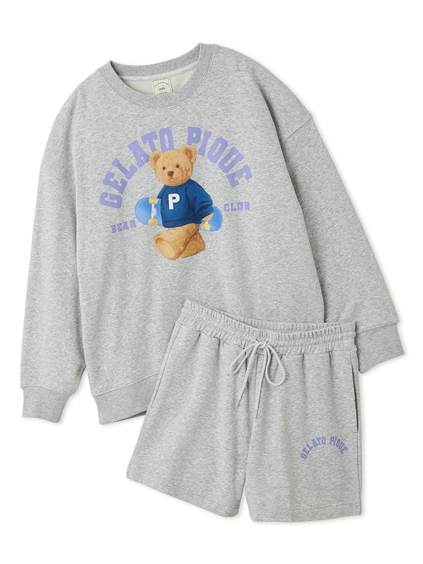 ONLINE限定】スポーティーベア裏毛プルオーバー＆裏毛ショートパンツ