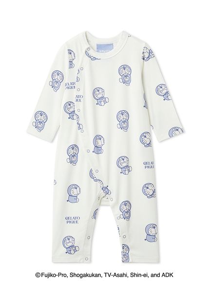 ドラえもん】【ベビー】総柄ロンパース(ロンパース)｜ルームウェア