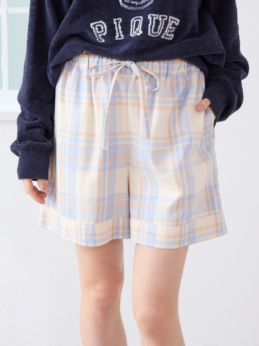 トレンドチェック柄ショートパンツ(ショートパンツ)｜ルームウェア