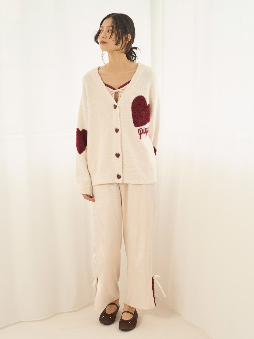 ONLINE限定】【UNISEX】ハートジャガードカーディガン(トップス