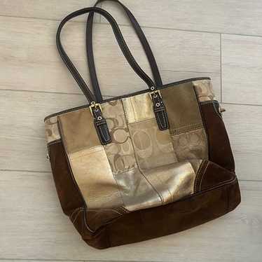 Vintage coach patchwork brown - Gem