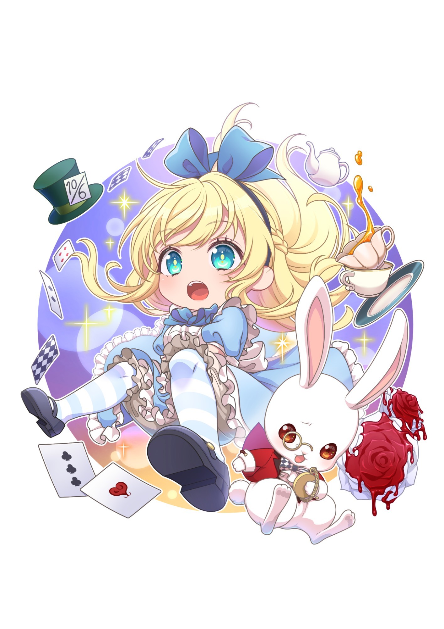 オリジナル 不思議の国のアリス：アリスのデザインSDイラスト - GENSEKI