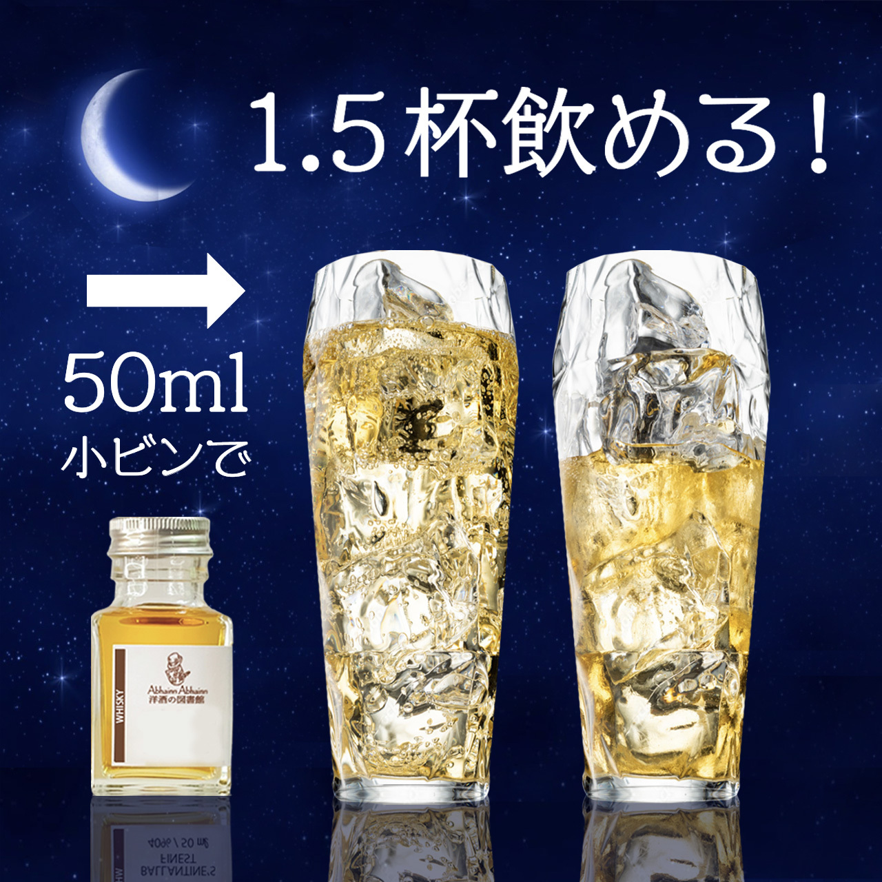 3種のウィスキーハイボール飲み比べ 中級ギフトセット 50ml小瓶3本