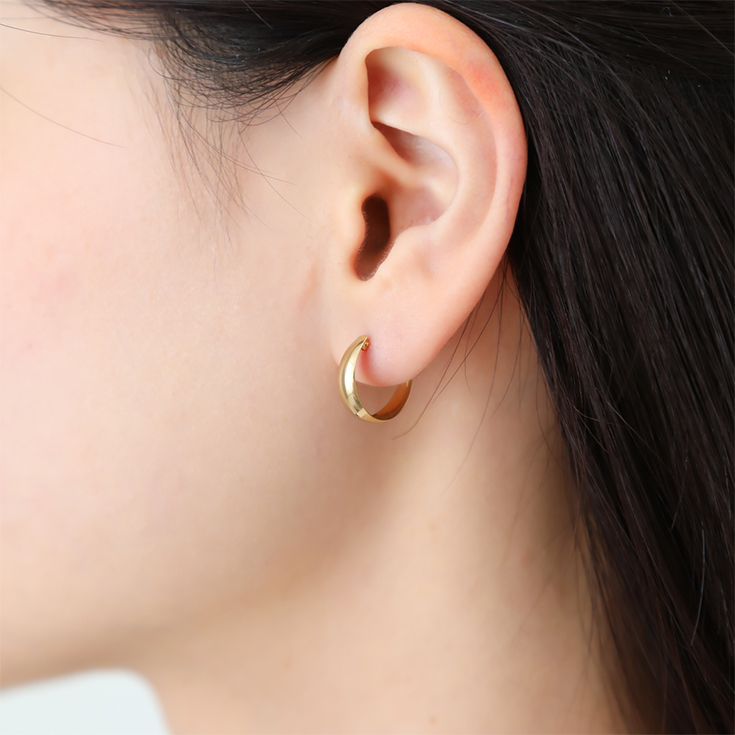 フープピアス k18 18金 イエローゴールド 小さめ 小さい シンプル