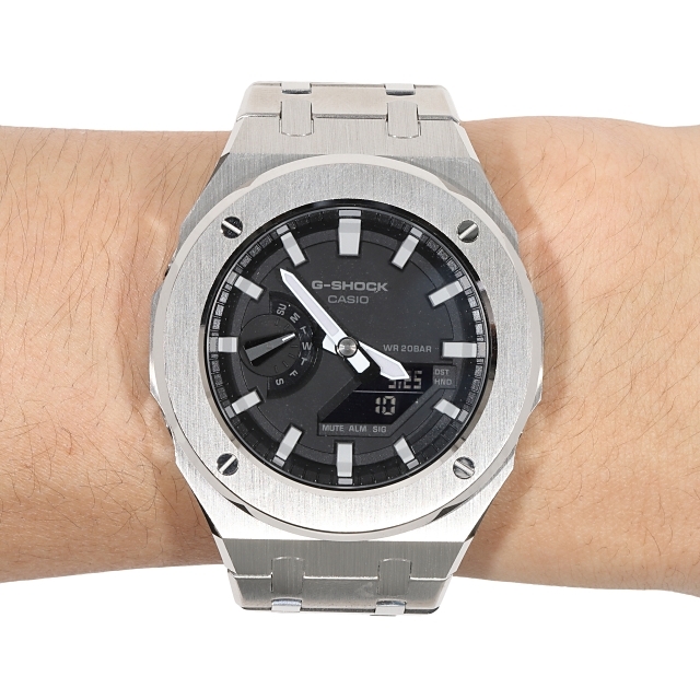 G-SHOCK GA2100 メタル カスタム カシオーク ブラック文字盤