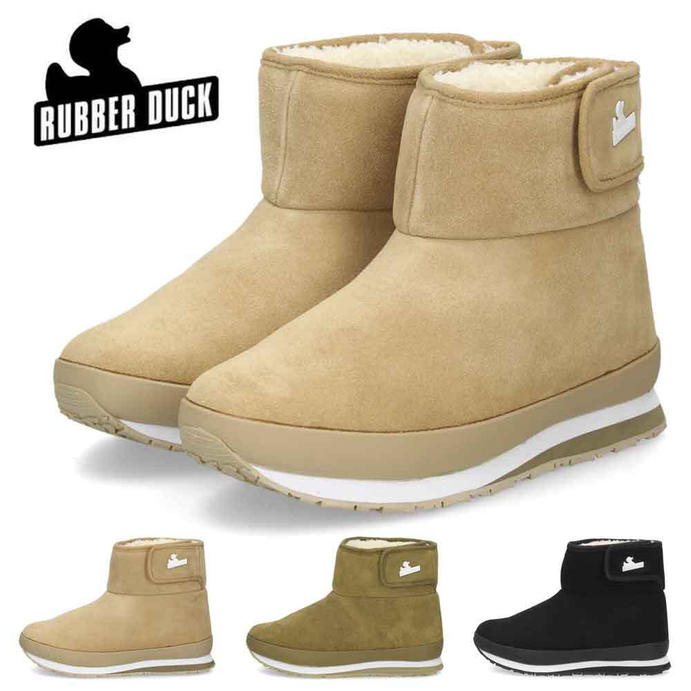 ショートブーツ レディース 撥水 防寒 本革 スエード ベルクロ