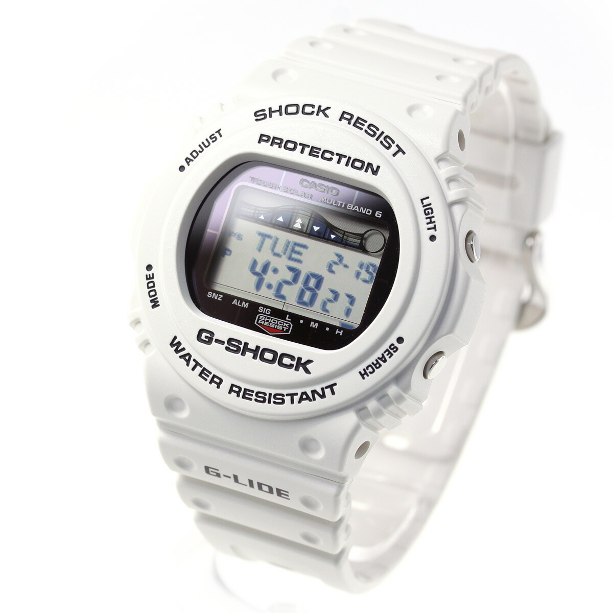 G-SHOCK 電波 ソーラー 電波時計 ホワイト 白 カシオ Gショック G-LIDE