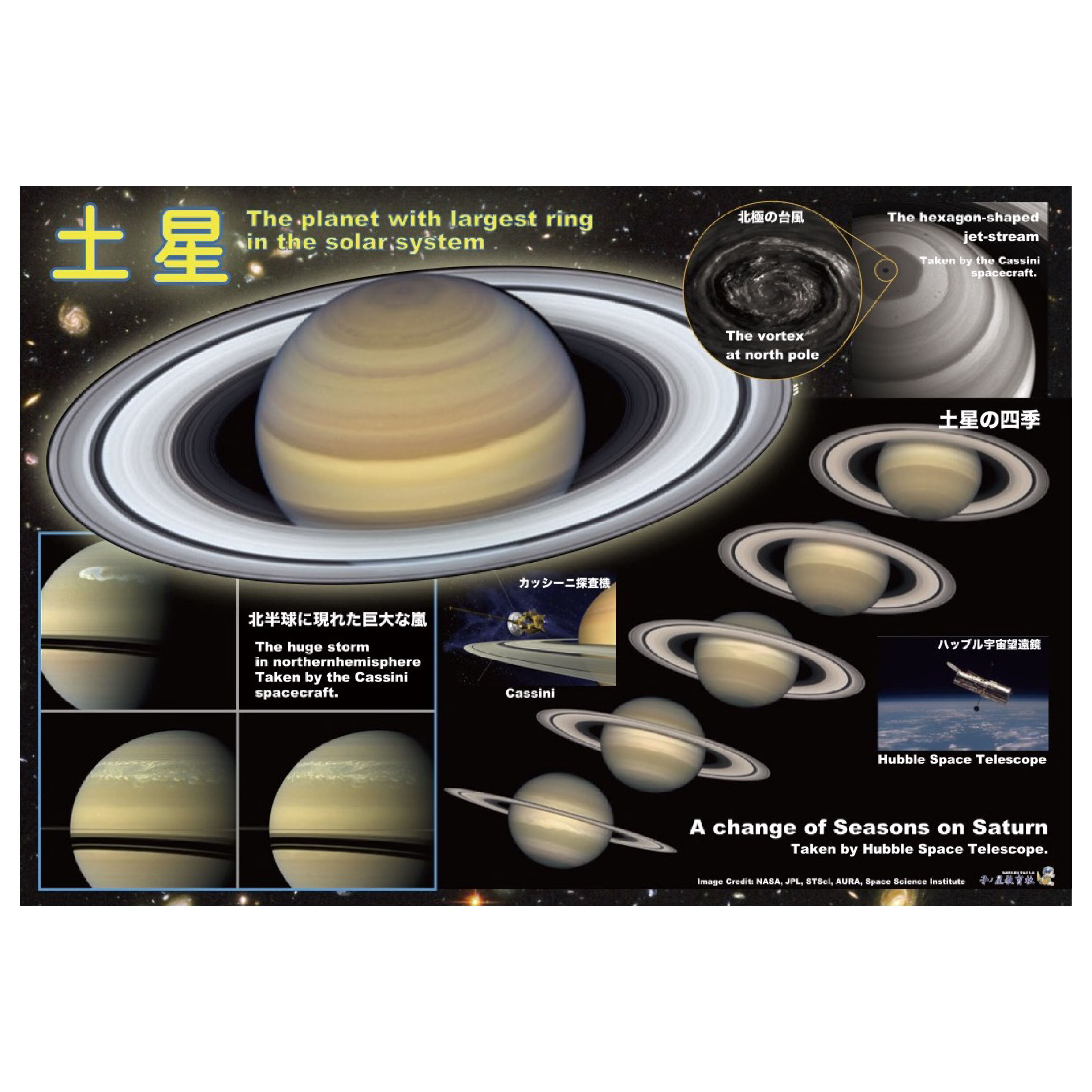 オリジナル ジグソーパズル 300ピース 「土星」 初心者向け 天体 宇宙