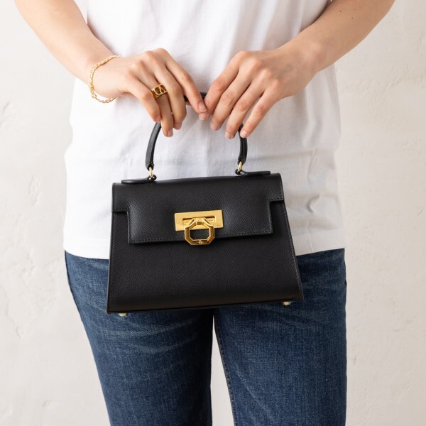 カルボッティ ハンドバッグ ショルダーバッグ グレタ ブラック