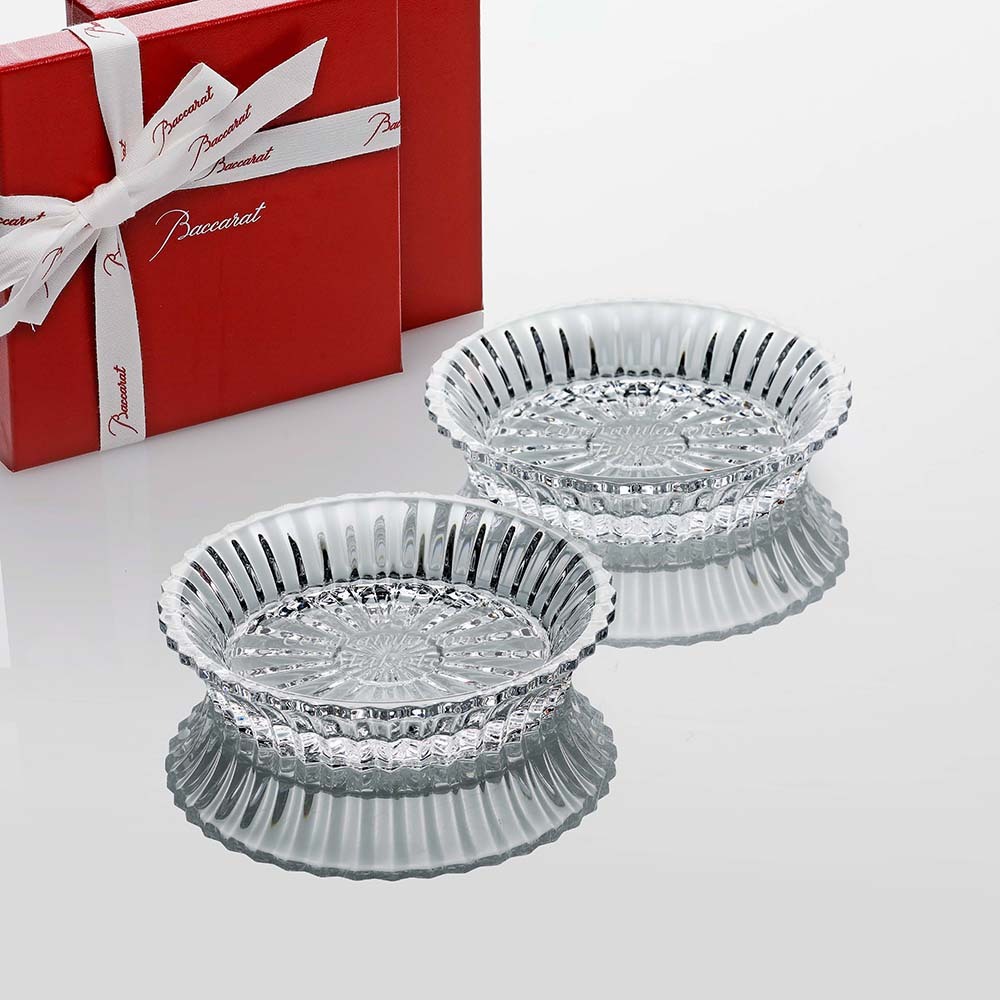 Baccarat バカラ ミルニュイ ディッシュ ペア 13cm 名入れ彫刻代込み