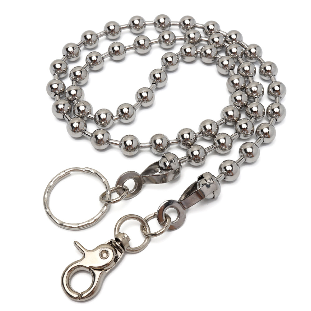 ステンレス ウォレットチェーン ボールチェーン シルバー 幅10mm 全長