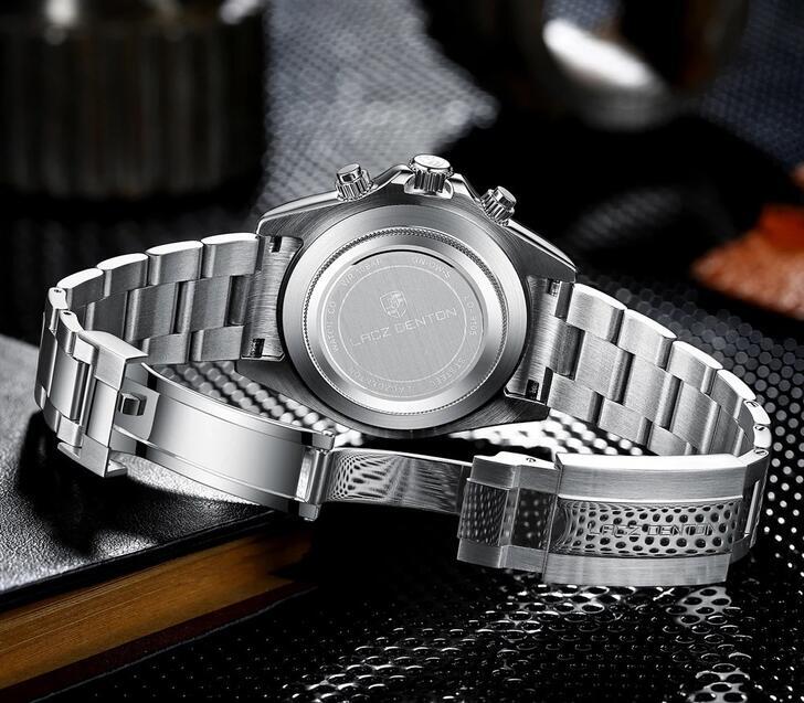 腕時計 メンズ オマージュウォッチ LACZ DENTON クロノグラフ クォーツ