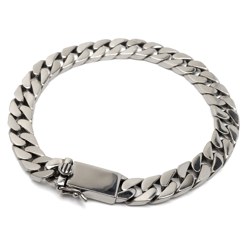 シルバー925 ブレスレット メンズ 喜平ブレスレット 幅8mm チェーン