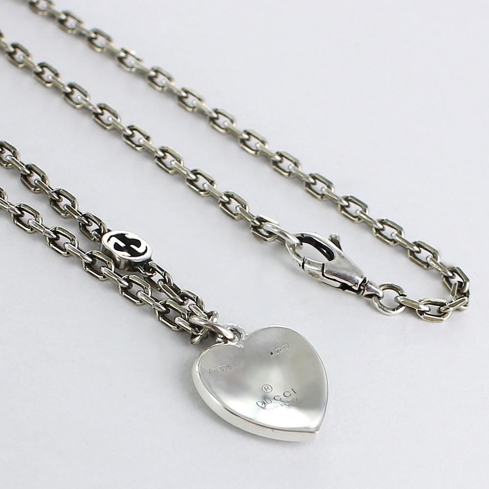 GUCCI グッチ ネックレス ハート GG レディース 母の日 シルバー925
